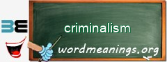 WordMeaning blackboard for criminalism